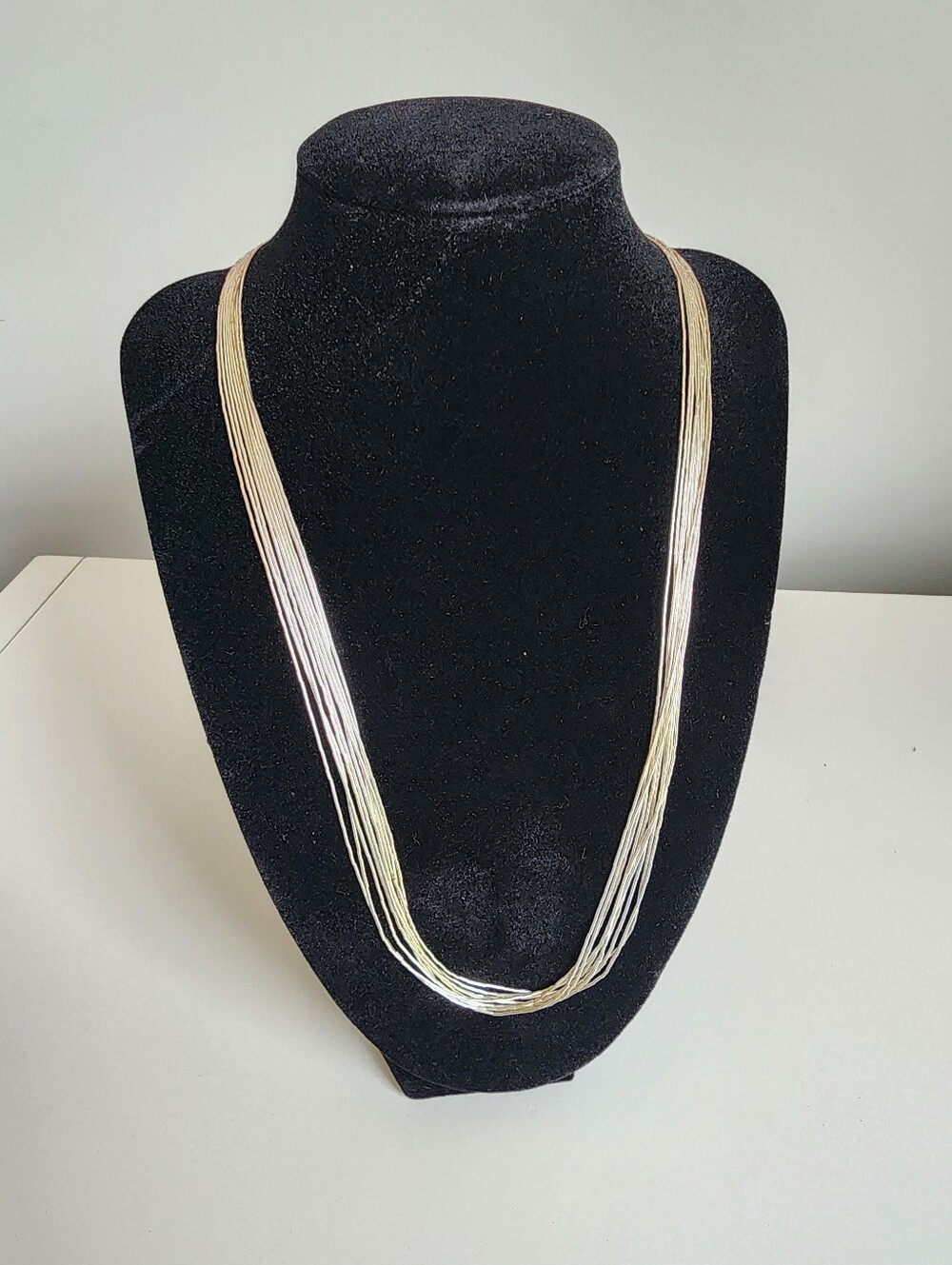NWT JTV Southwest Style 10 Strand Liquid Sterling Silver Necklace 24" 925 New